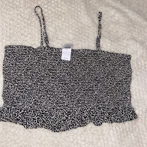 NWT Leopard Crop Top